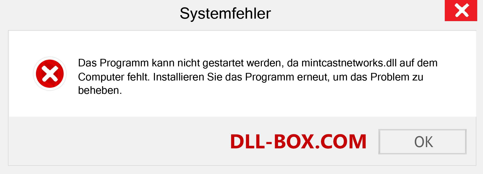 mintcastnetworks.dll-Datei fehlt?. Download für Windows 7, 8, 10 - Fix mintcastnetworks dll Missing Error unter Windows, Fotos, Bildern