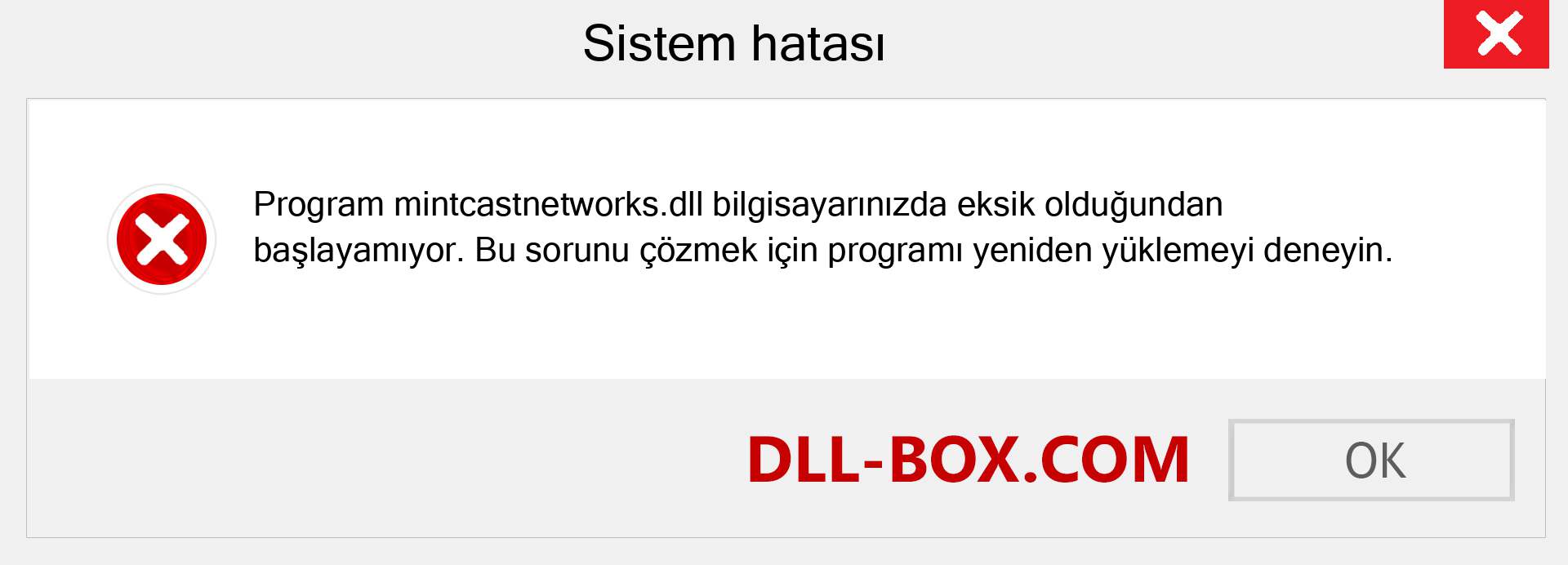 mintcastnetworks.dll dosyası eksik mi? Windows 7, 8, 10 için İndirin - Windows'ta mintcastnetworks dll Eksik Hatasını Düzeltin, fotoğraflar, resimler